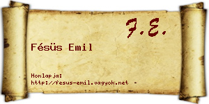 Fésüs Emil névjegykártya